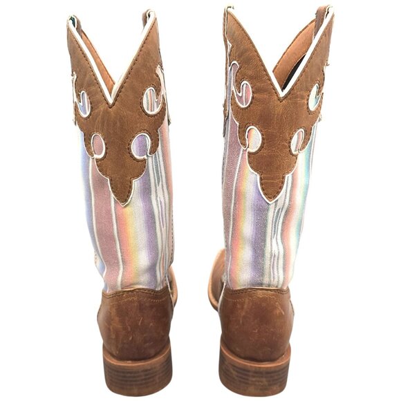 Justin Gypsy Womens Western Cowboy Boots 7B L2967 LATTIE WHEAT Leather - Picture 3 of 12